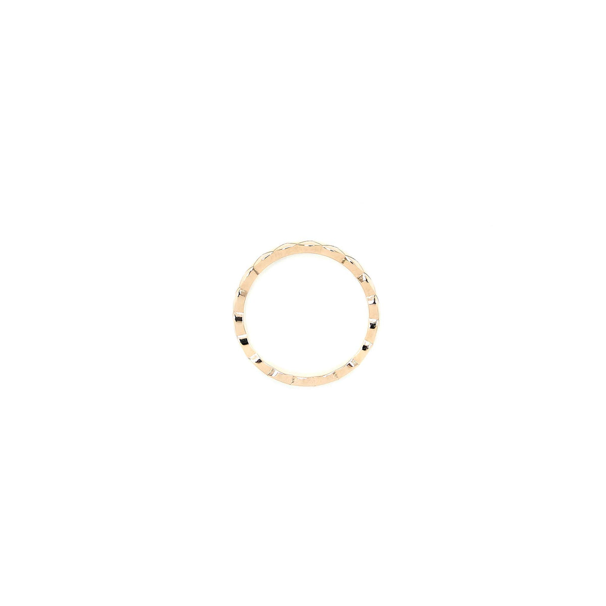 Chanel Size 53 Mini Version Coco Crush Ring Quilted Motif 18K Beige Gold
