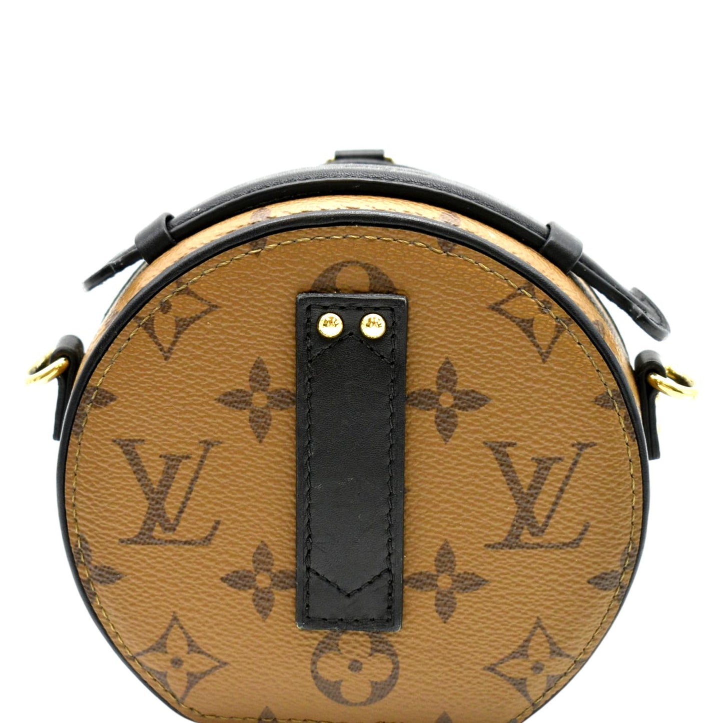 LOUIS VUITTON Petite Boite Chapeau Reverse Monogram Canvas Shoulder Bag Brown