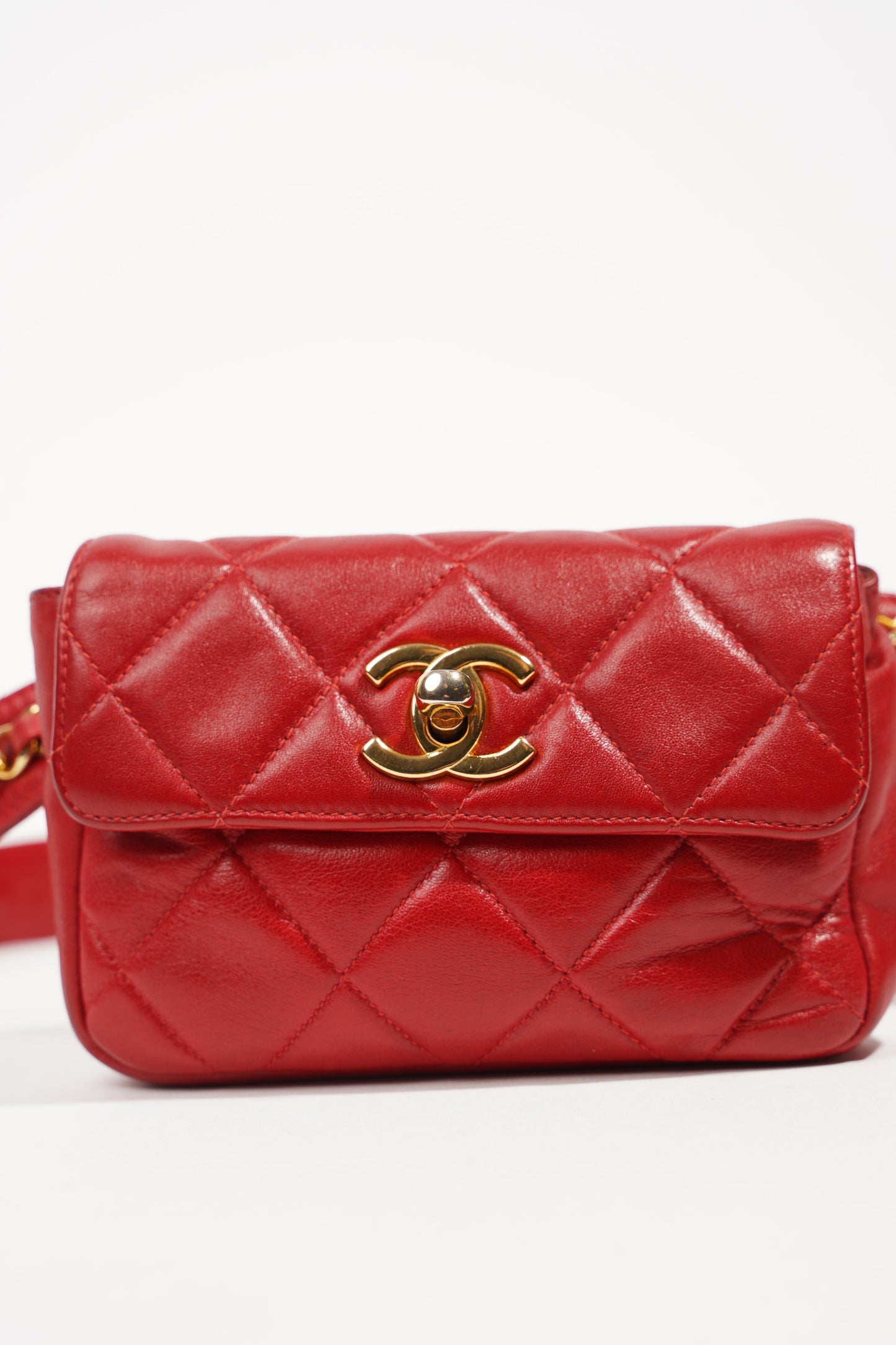 Chanel Womens Vintage CC Belt Bag Mini