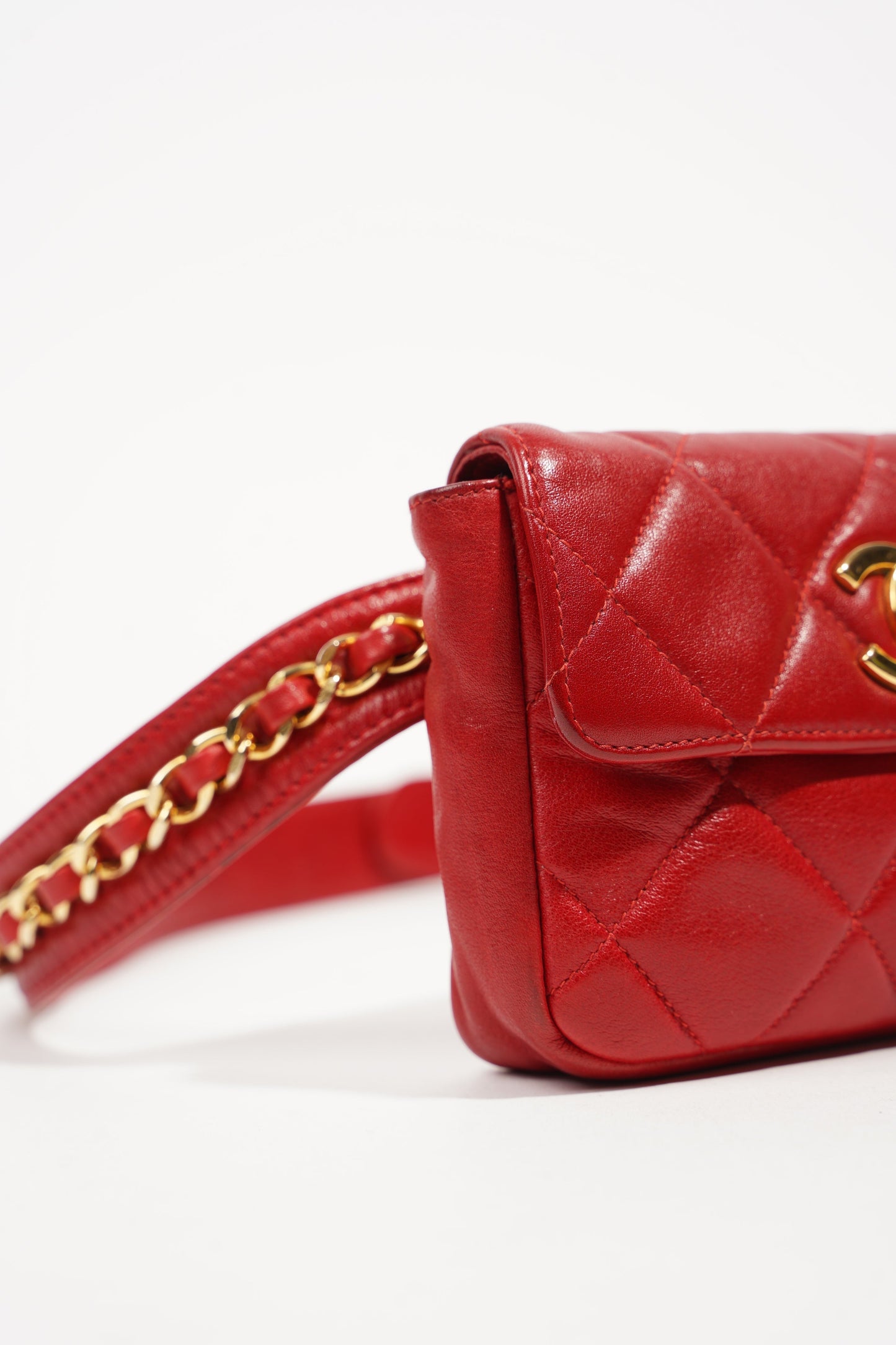 Chanel Womens Vintage CC Belt Bag Mini