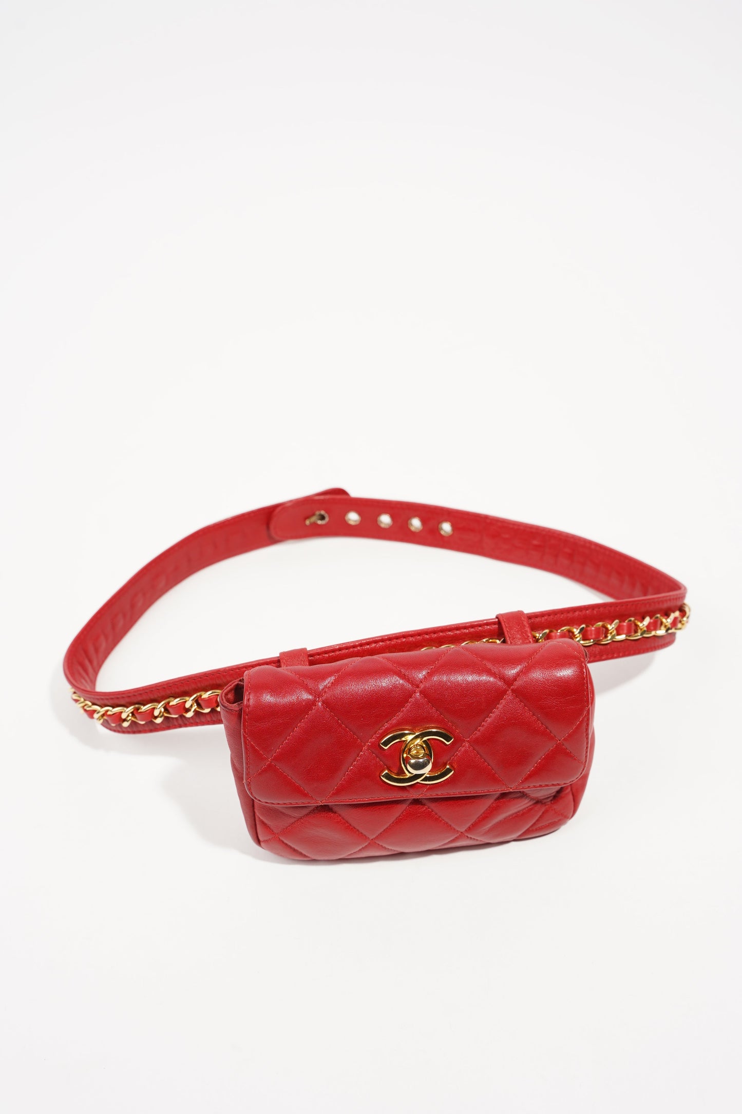 Chanel Womens Vintage CC Belt Bag Mini