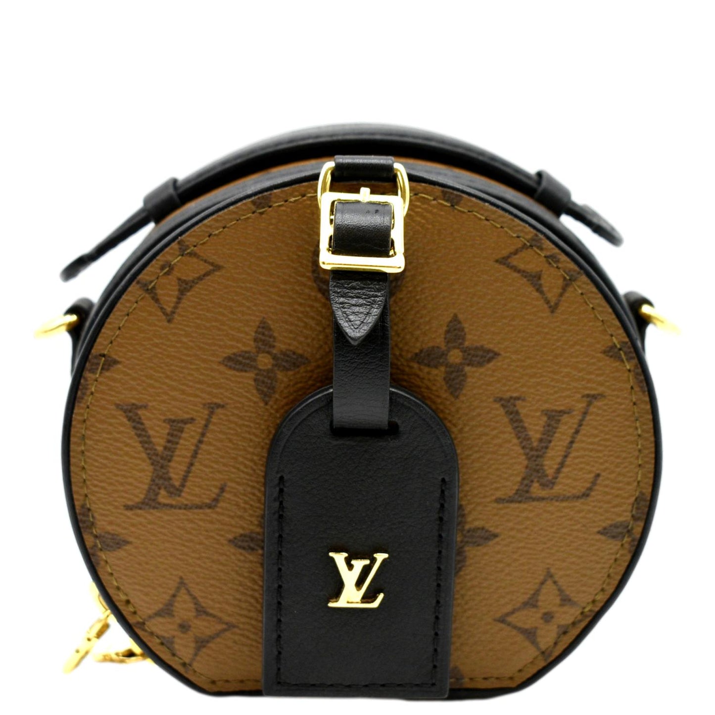 LOUIS VUITTON Petite Boite Chapeau Reverse Monogram Canvas Shoulder Bag Brown
