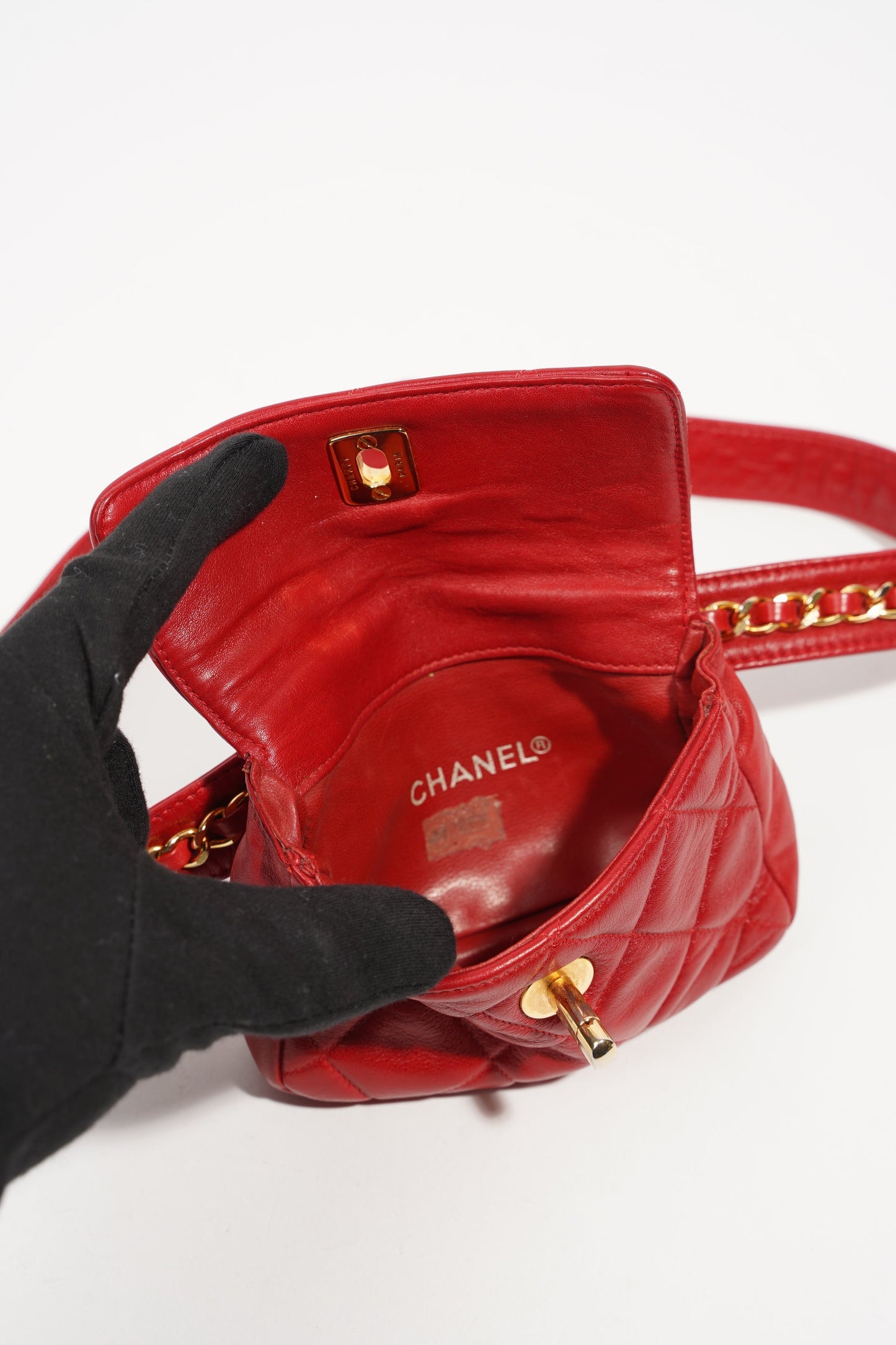 Chanel Womens Vintage CC Belt Bag Mini