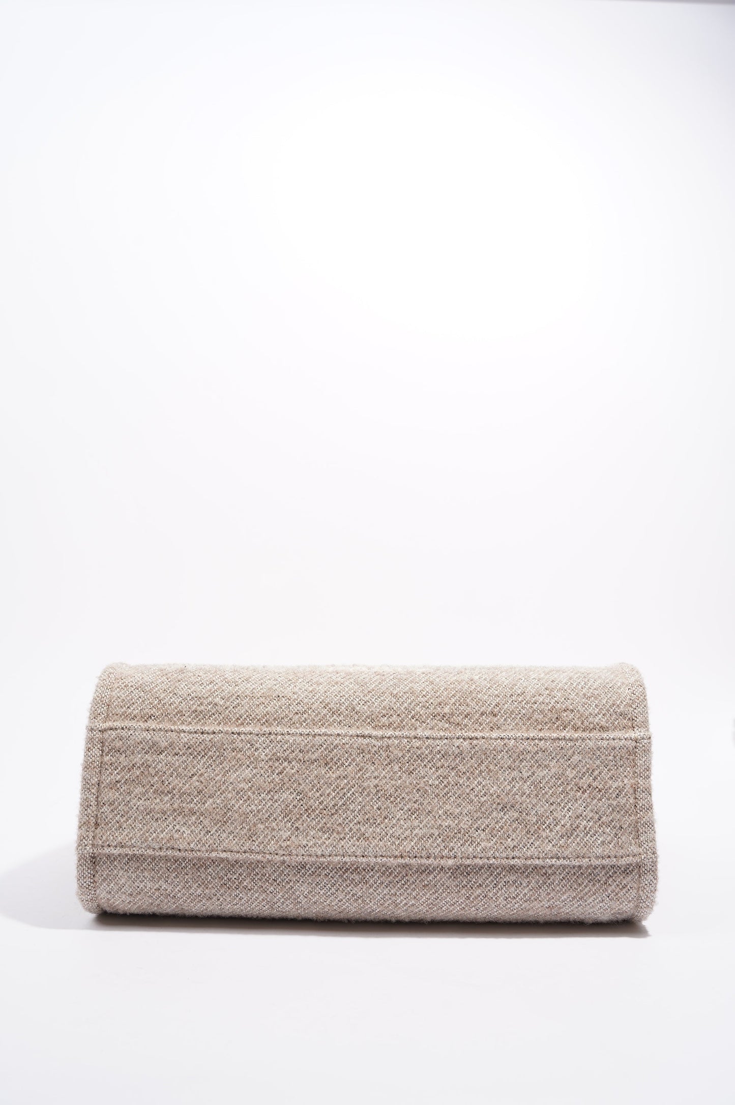 Chanel Womens Deauville Bag Wool   Cream   Beige Small
