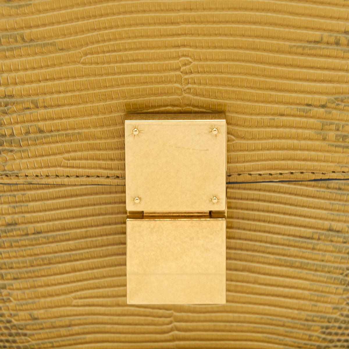 Celine Medium Box Lizard Natural Brushed GHW