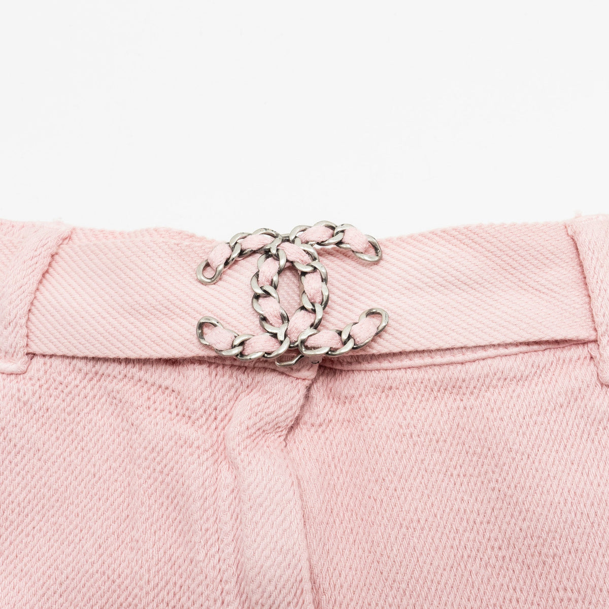 Chanel Size 36 Wide Leg Pants Cotton Pink