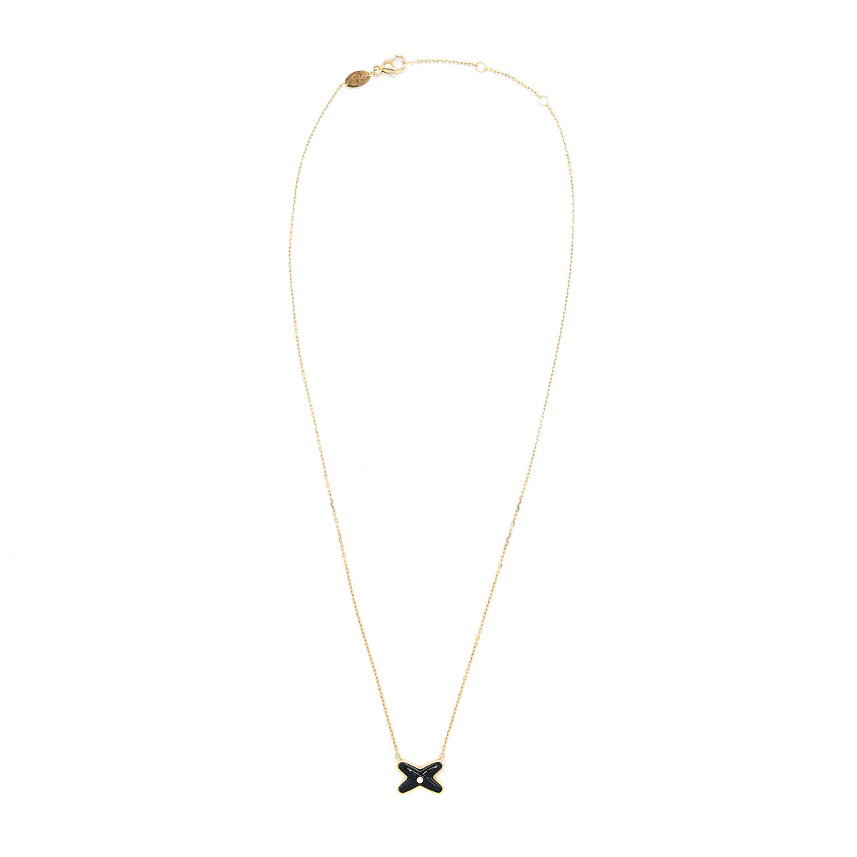 Chaumet Jeux De Liens Pendant Onyx/Rose Gold with One Diamond
