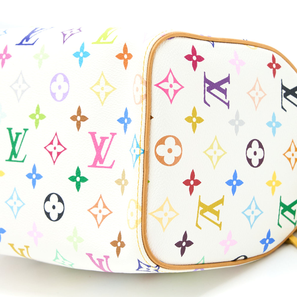 Louis Vuitton Vintage Speedy 25 Limited Edition White/Multicolour GHW