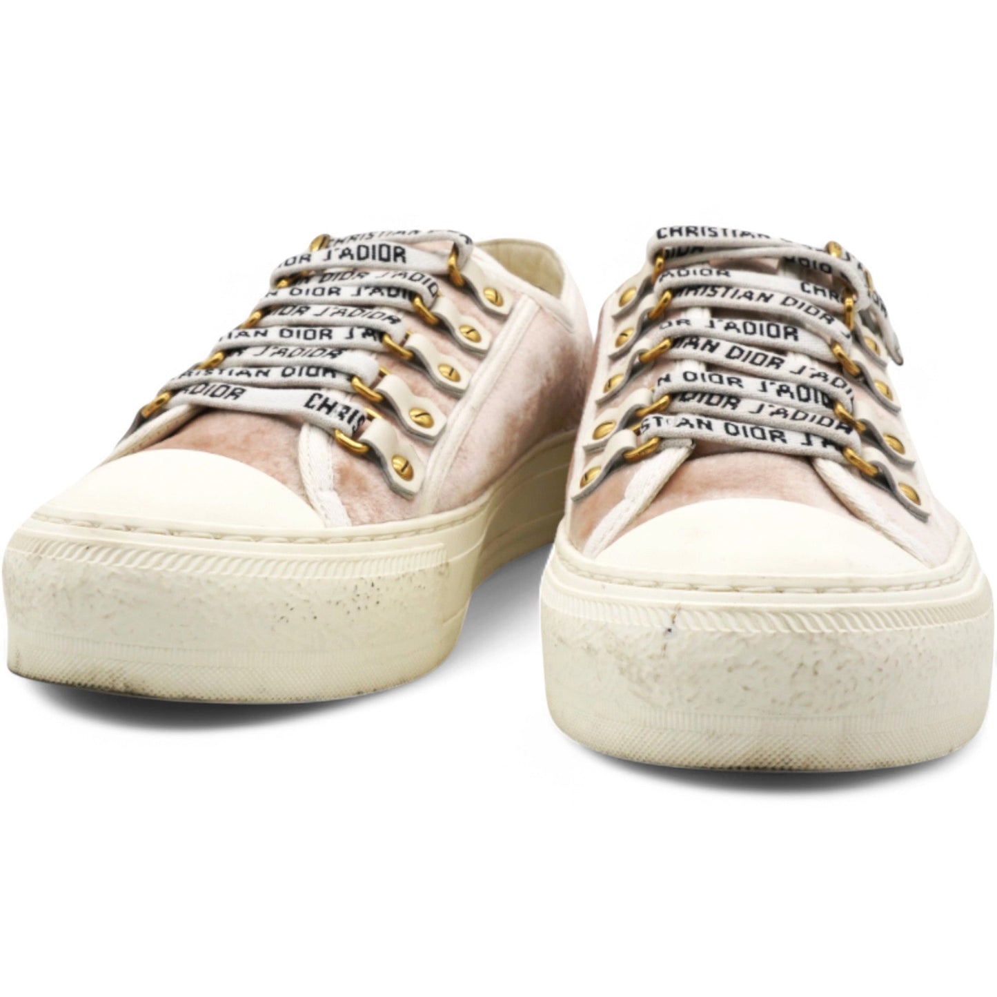 Dior Velvet Walk'N'Dior Low Top Sneakers Pink Size36
