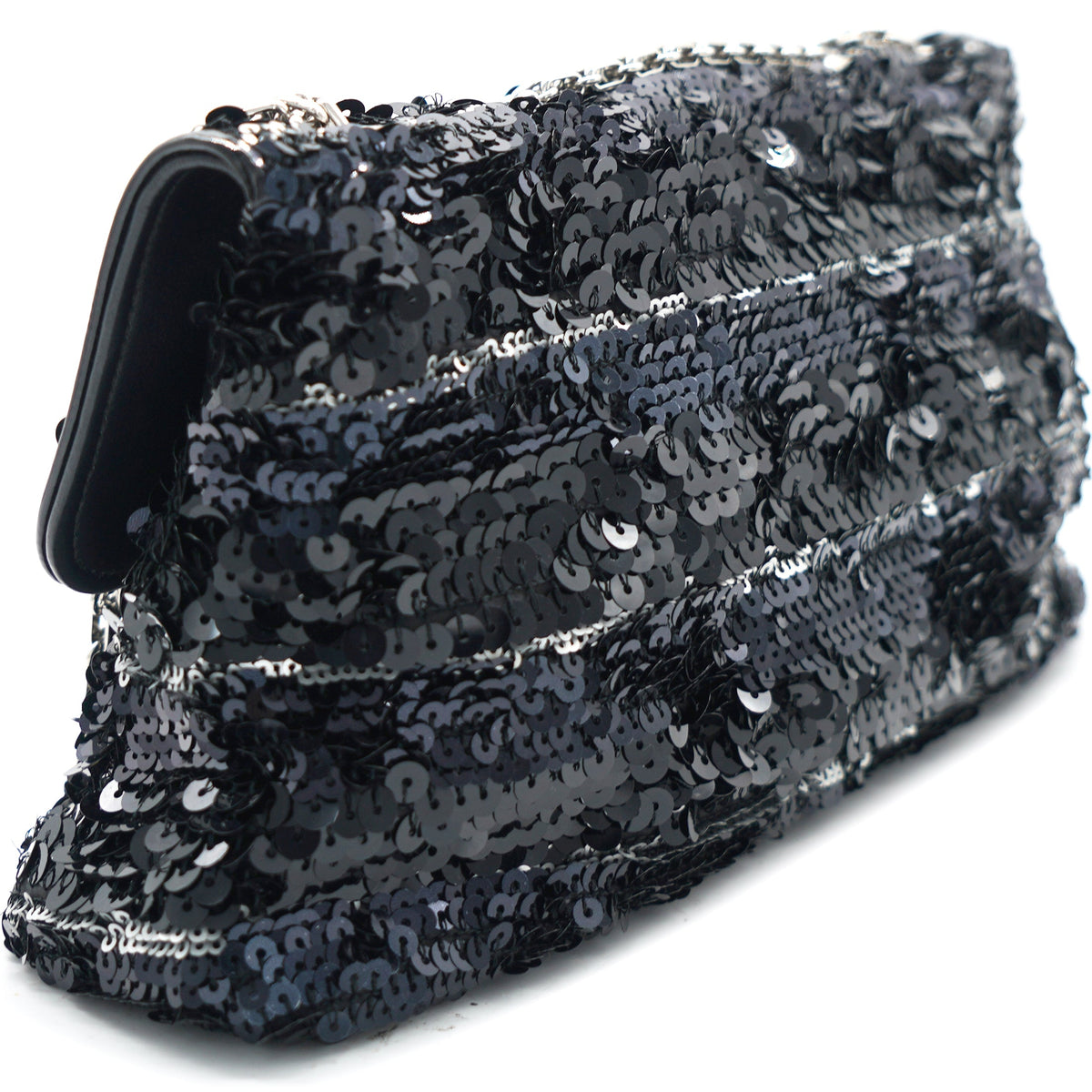 Chanel Reissue Sequin Medium Flap Bag Black/Silver