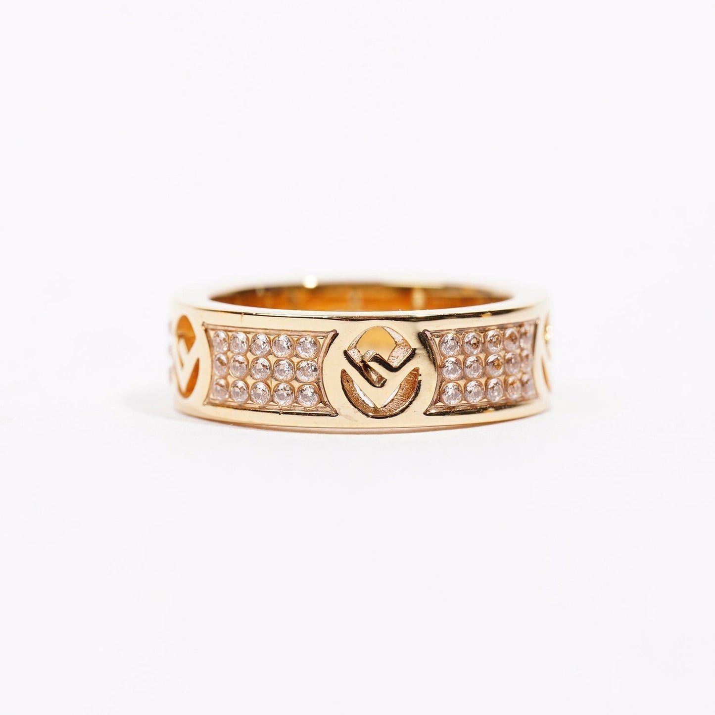 Fendi Womens F Is Fendi Ring Gold S