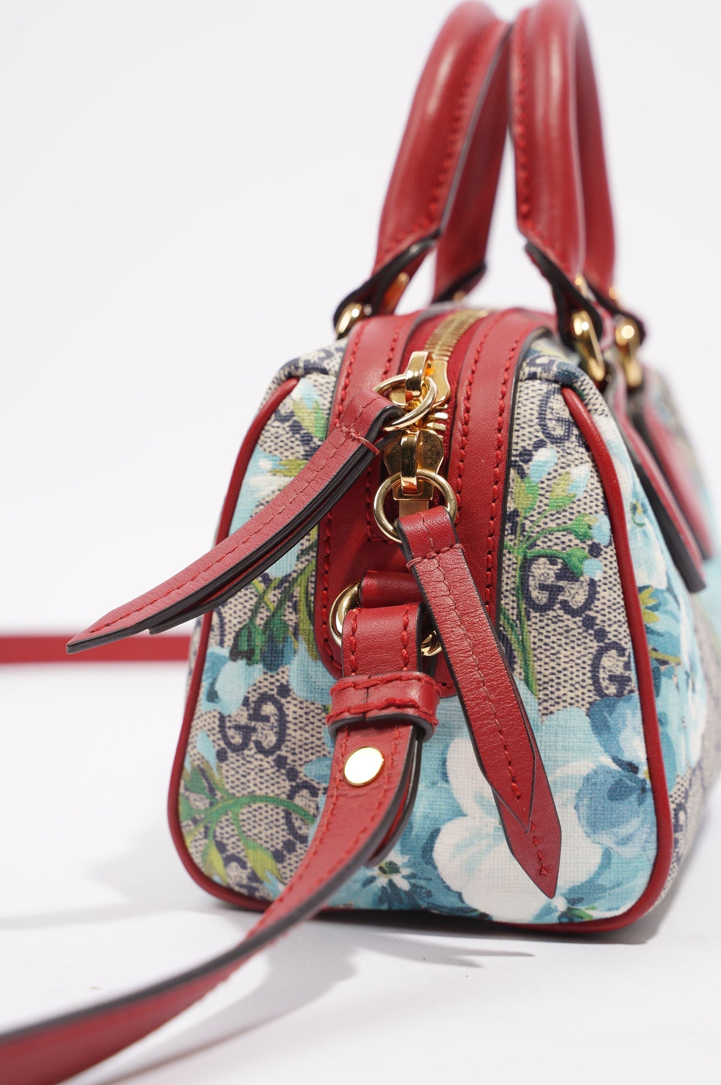 Gucci Womens GG Supreme Floral Crossbody Bag Multicoloured Canvas Mini