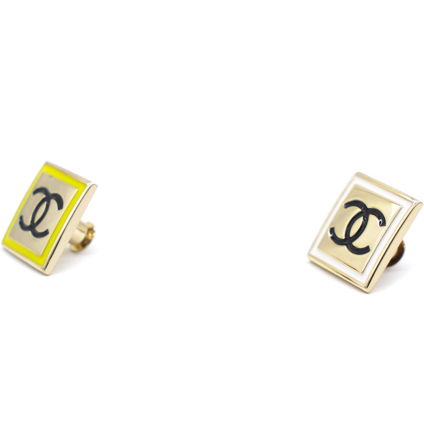 Chanel CC Mark Square Pin Brooch Set