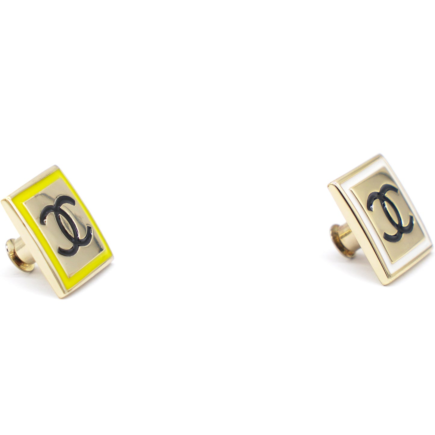 Chanel CC Mark Square Pin Brooch Set
