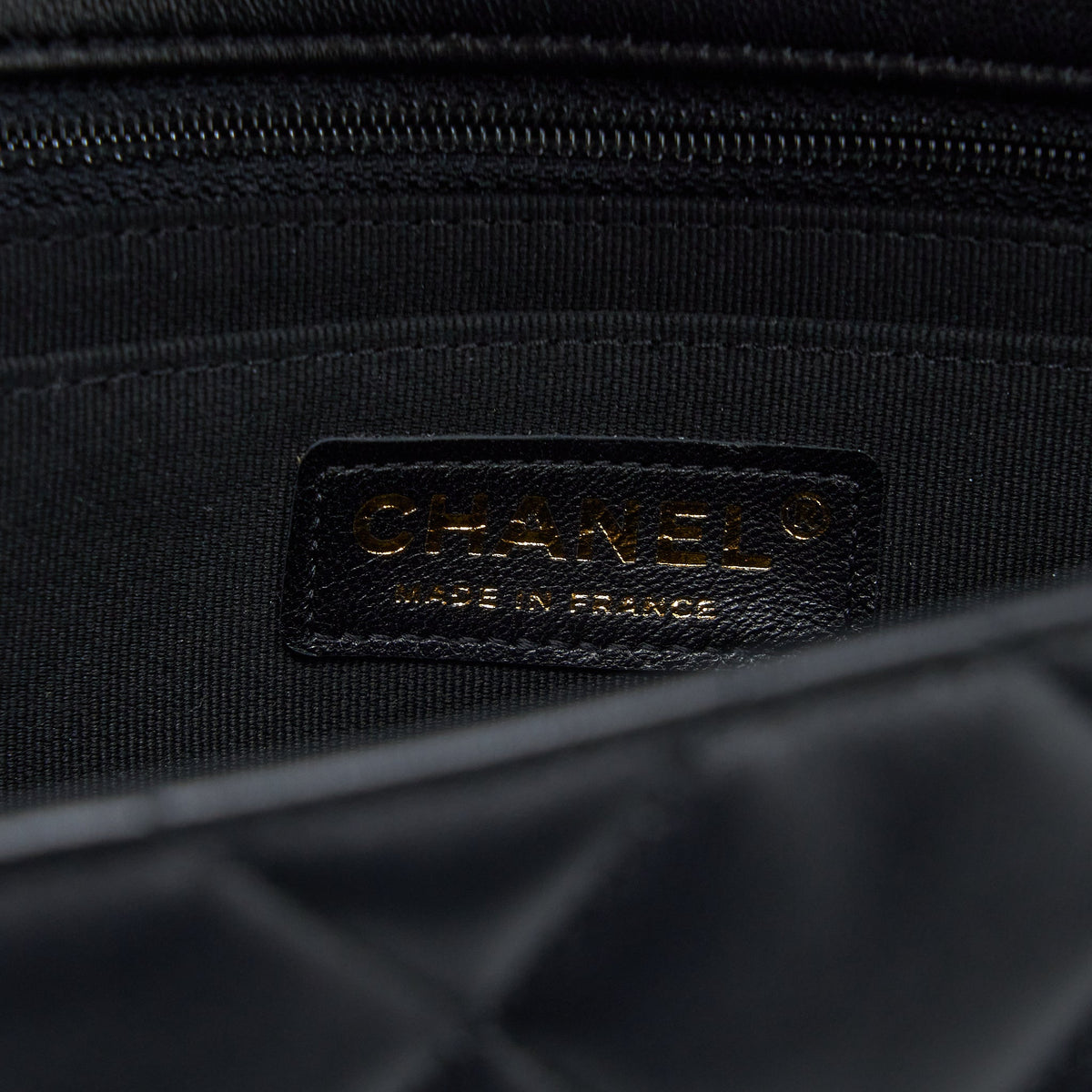 Chanel Quilted Detailed Logo Flap Bag Lambskin Black GHW (Microchip)