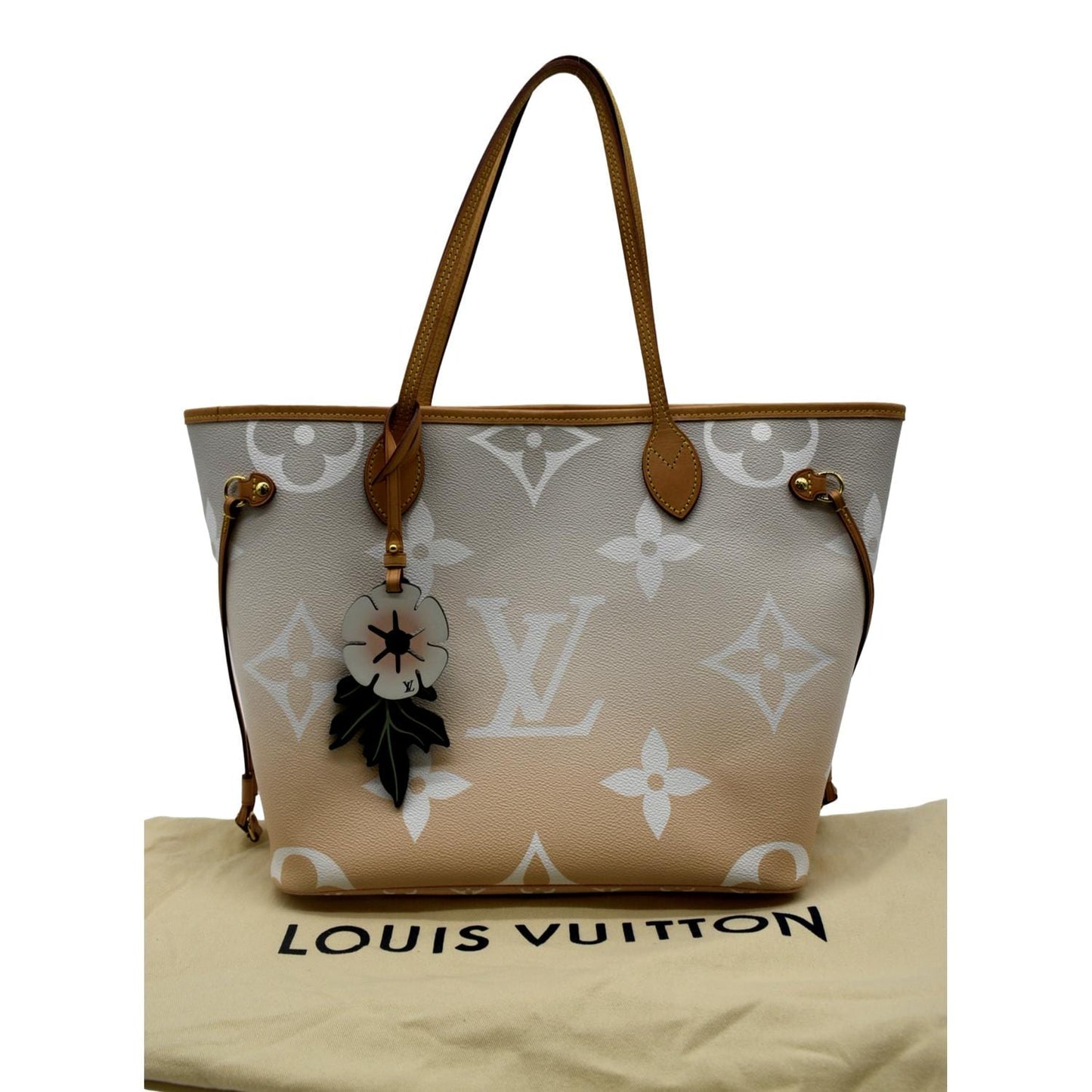 LOUIS VUITTON Neverfull MM By The Pool Monogram Giant Tote Bag Brume