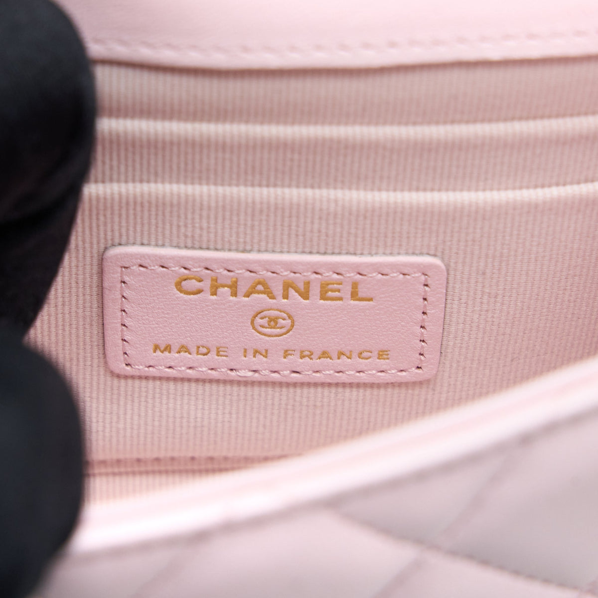 Chanel Top Handle Mini Flap Bag with Chain Lambskin Light Pink LGHW