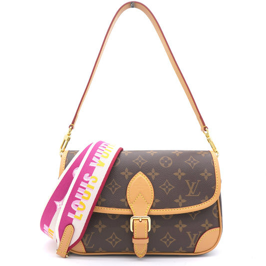 Diane Monogram Canvas Shoulder Bag