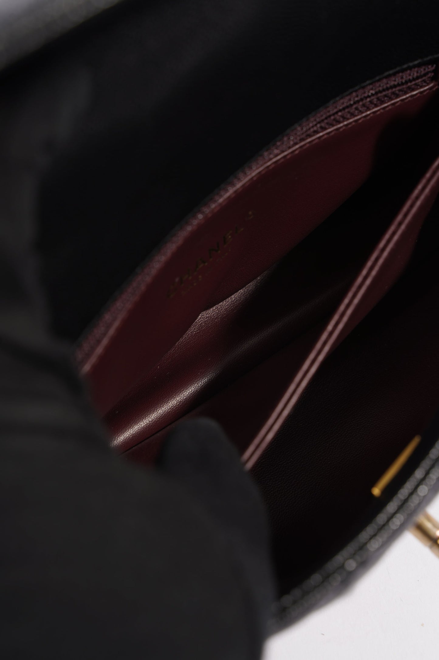 Chanel Womens Coco Top Handle Black Caviar Leather Small