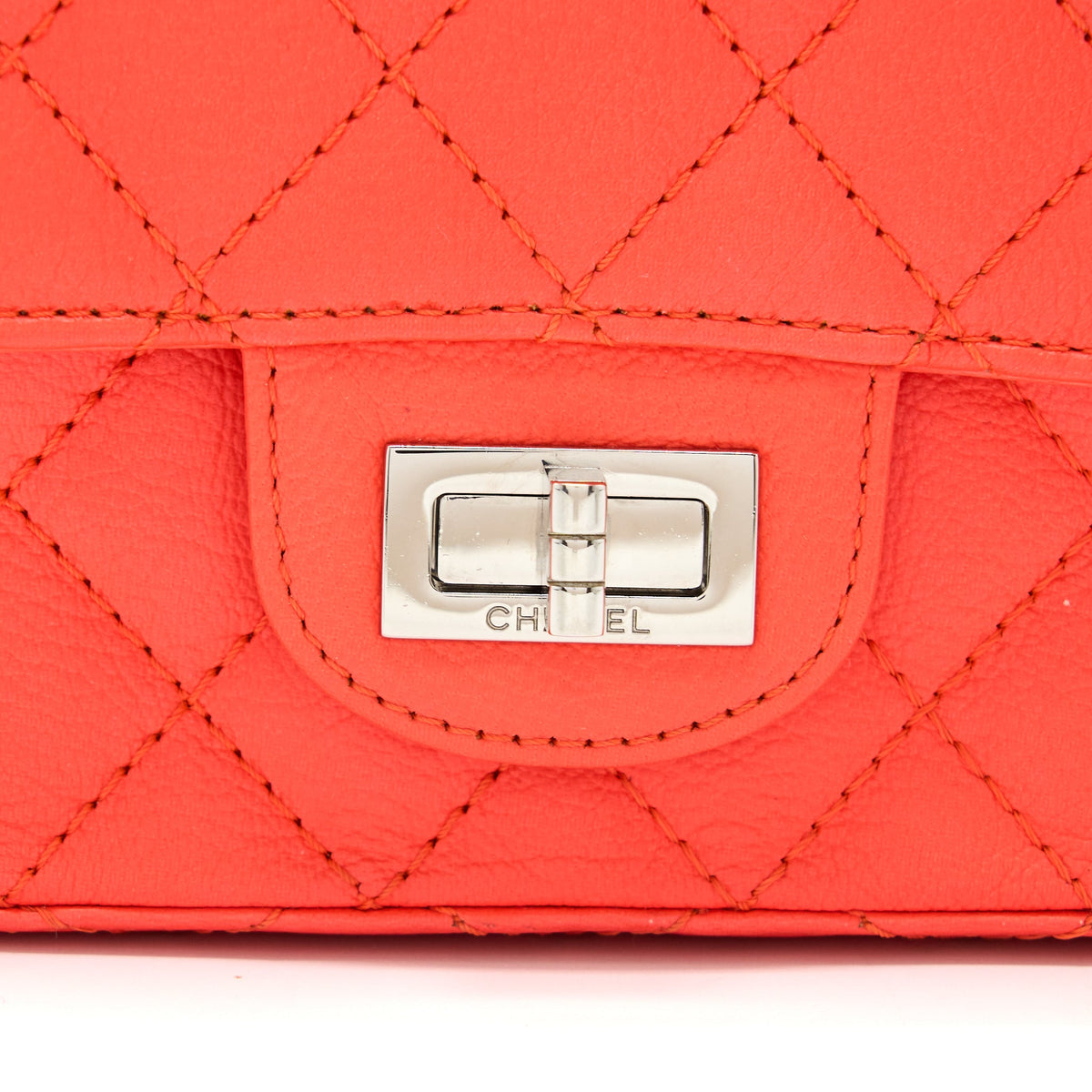 Chanel Mini 2.55 reissue flap bag Hot Orange SHW