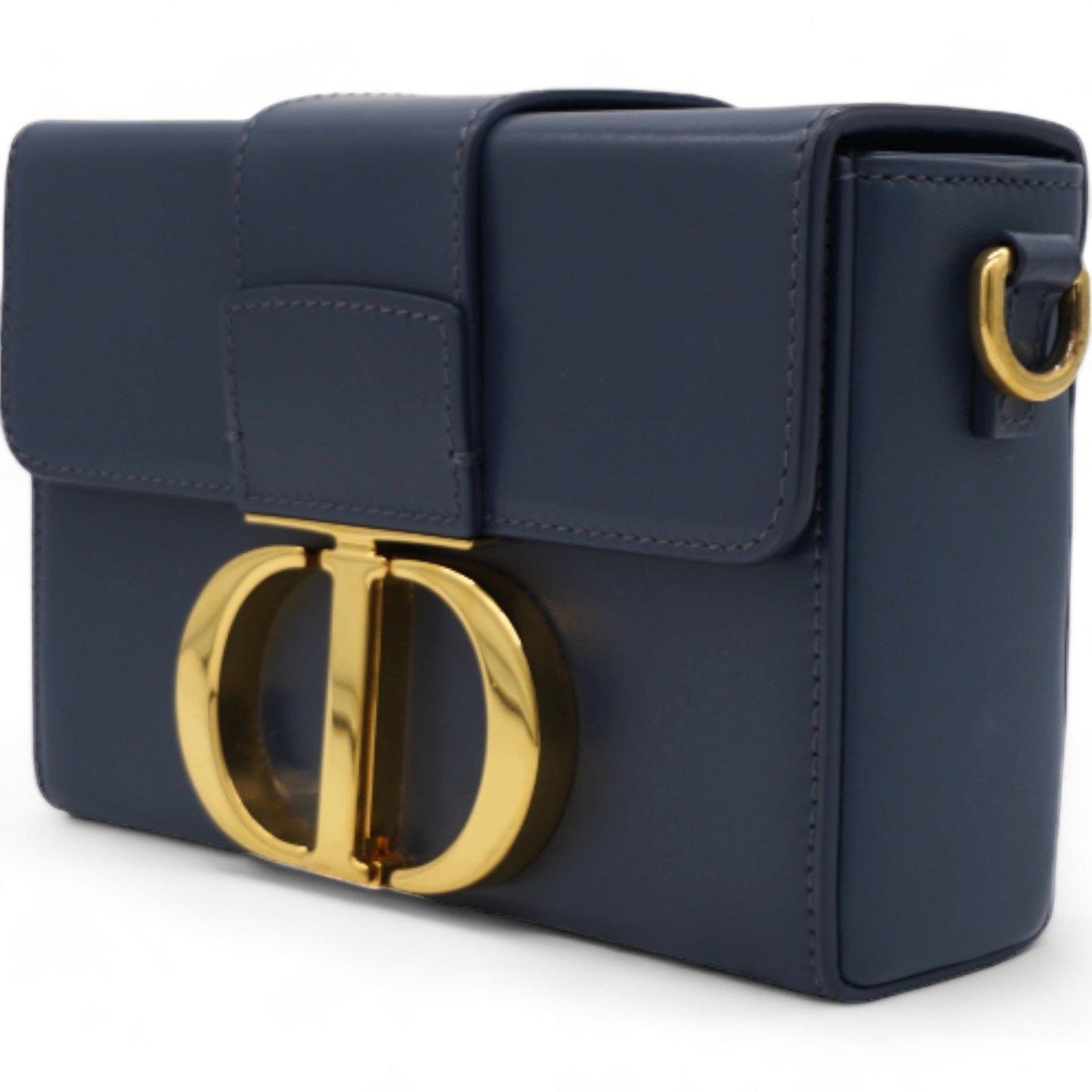 Dior Smooth Calfskin Gradient 30 Montaigne Box Bag Indigo Blue