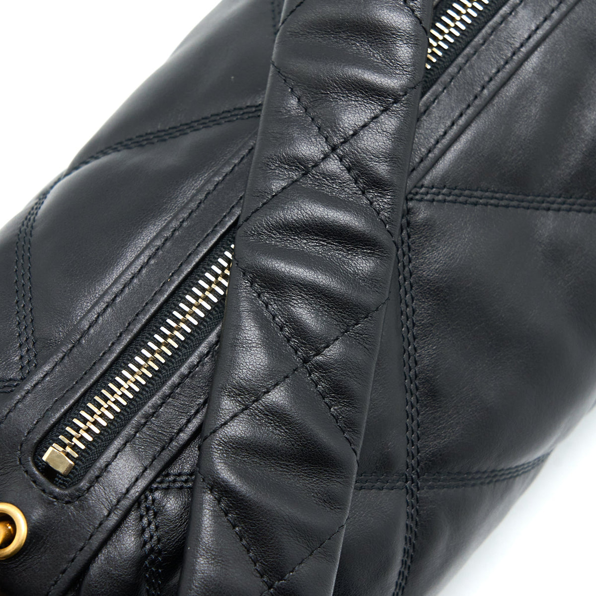 Chanel Mini Bowling Bag with Chain Lambskin Black Brushed GHW (Microchip)
