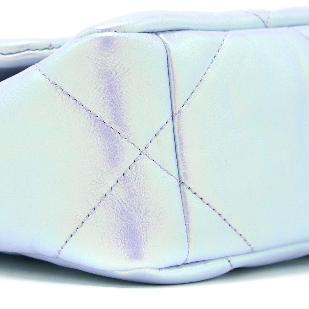 Chanel Small 19 Bag Goatskin Iridescent Purple Multicolour Hardware (Microchip)