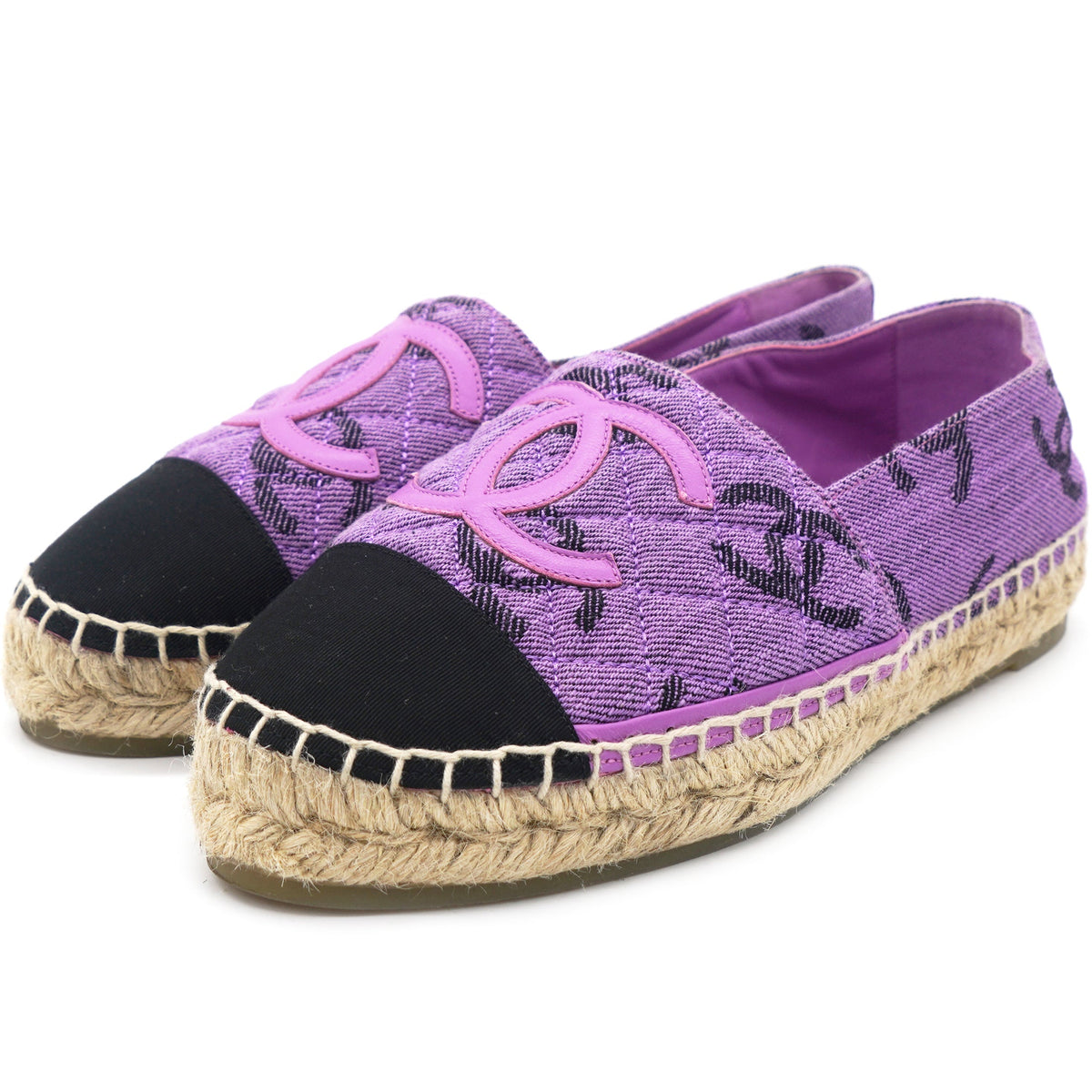 Chanel Purple Espadrilles Loafers 36