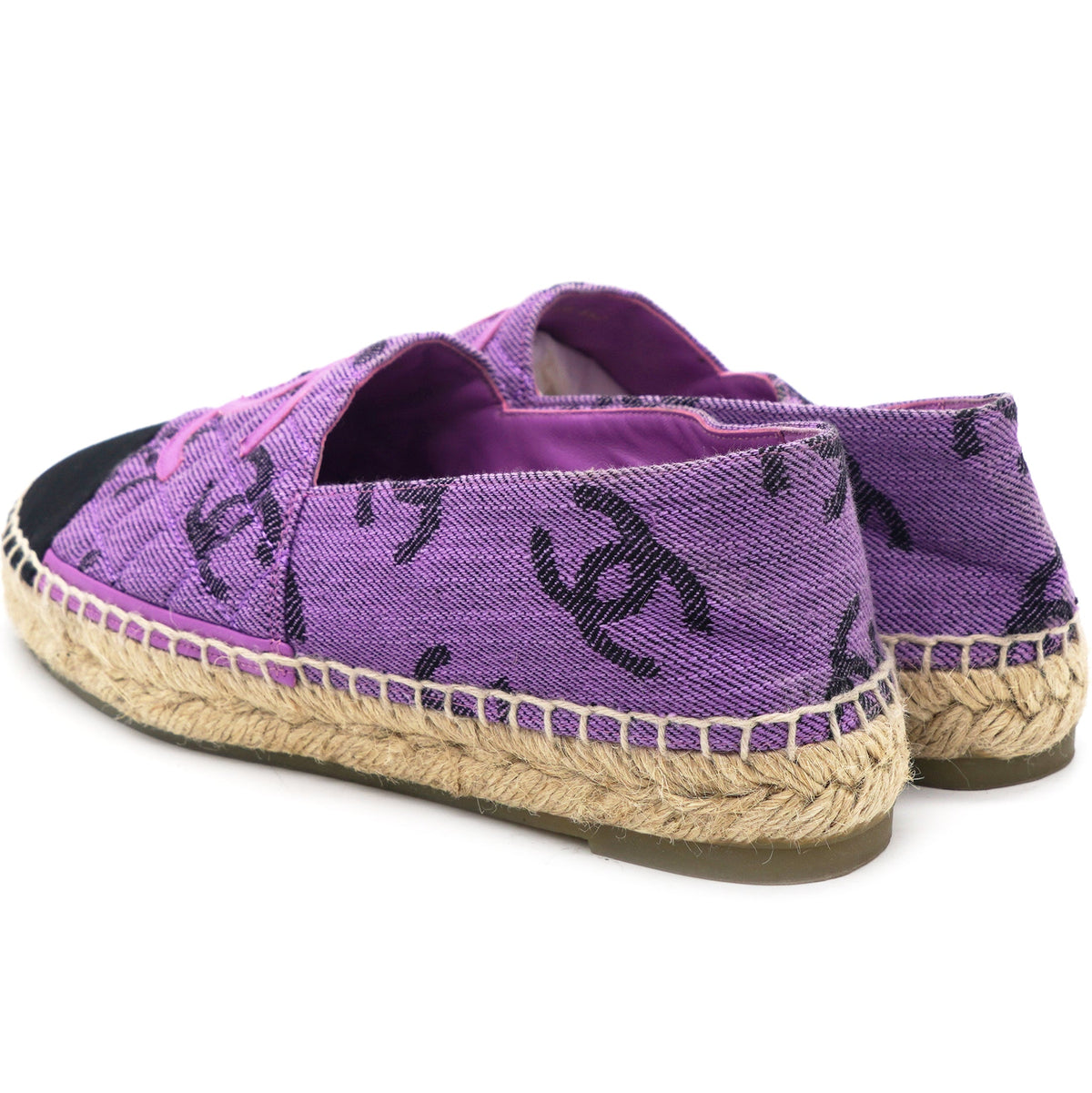 Chanel Purple Espadrilles Loafers 36