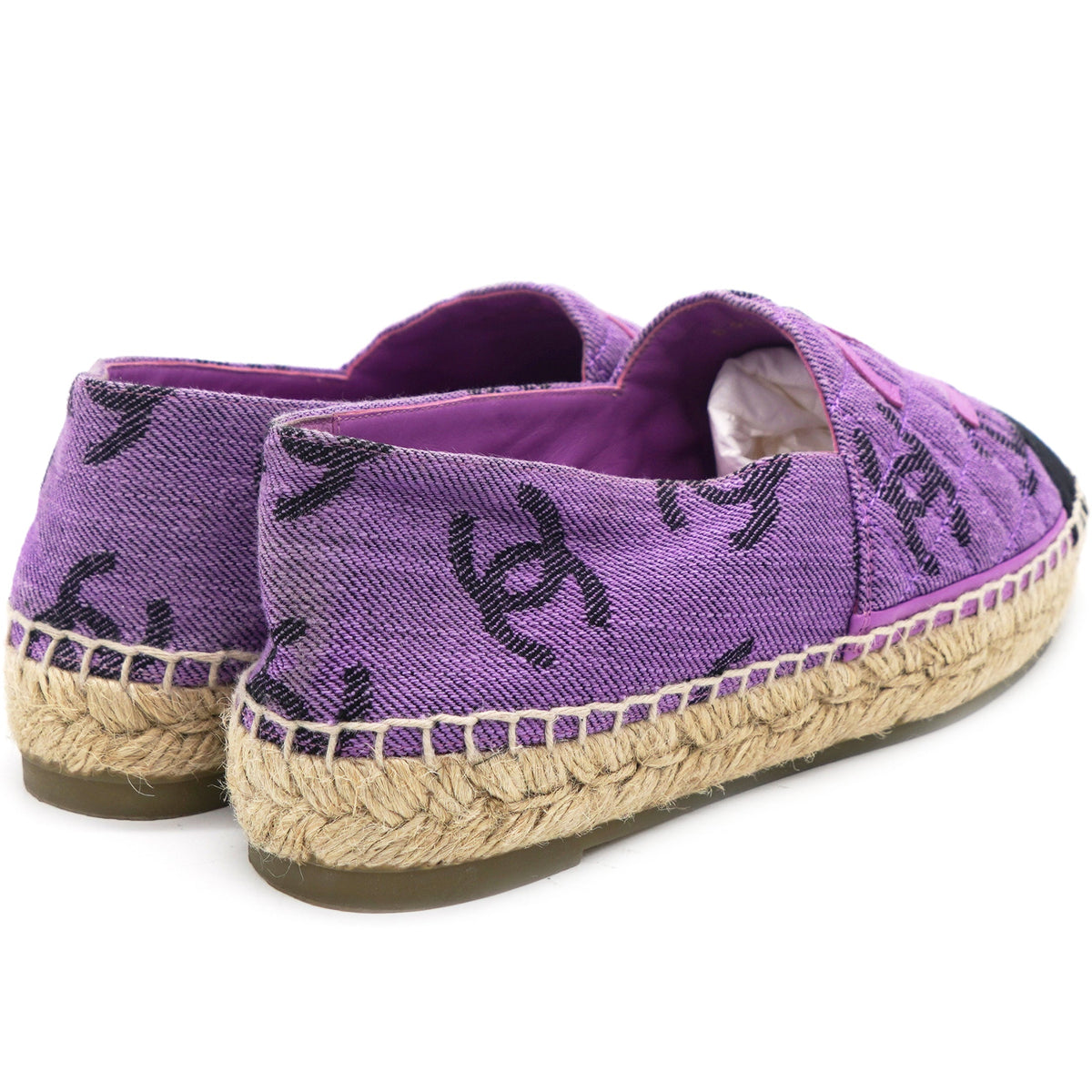 Chanel Purple Espadrilles Loafers 36