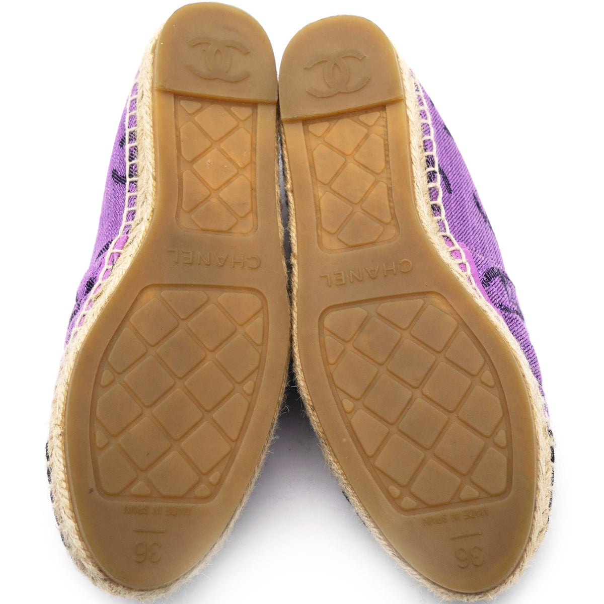 Chanel Purple Espadrilles Loafers 36