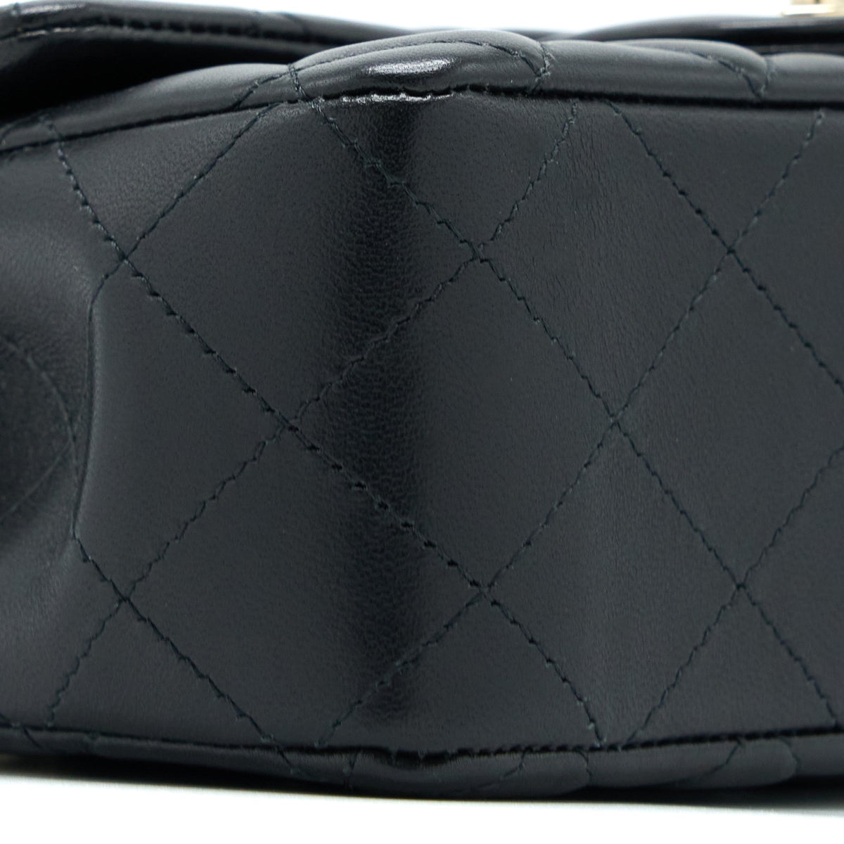 Chanel Mini Rectangular with coco bag charm Limited Edition Lambskin Black LGHW
