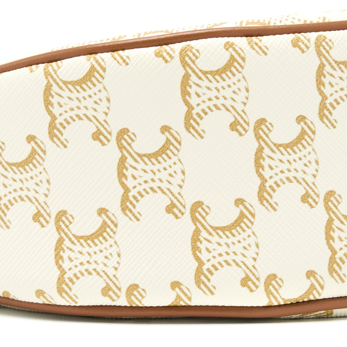 Celine Ava Bag in Triomphe Canvas/Calfskin White GHW