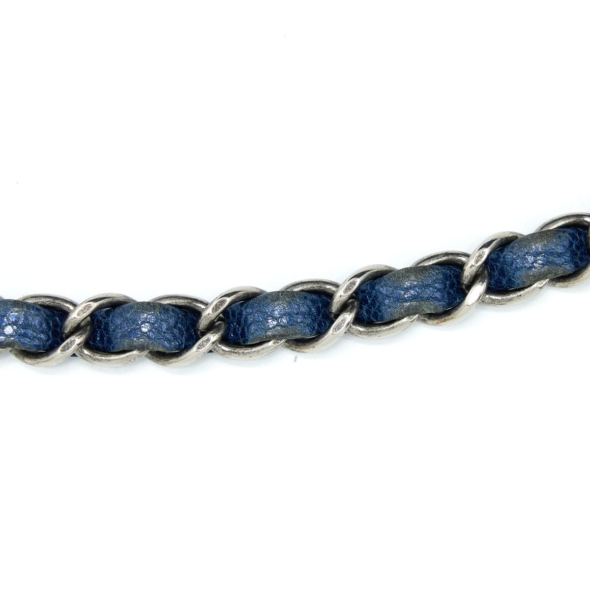 Chanel Seasonal Signal Flap Bag Caviar Blue Ruthenium Hardware