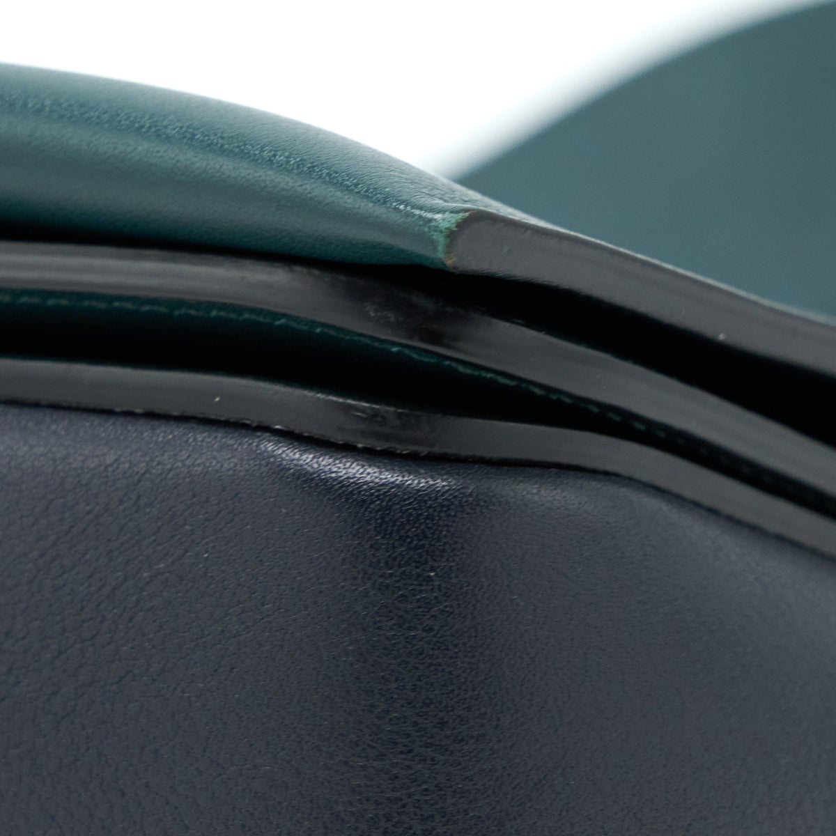 Celine Frame Bag Calfskin Navy/Dark Green GHW