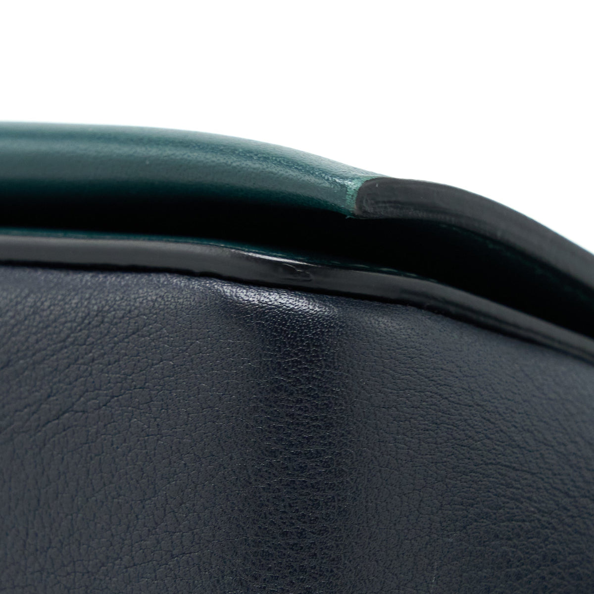 Celine Frame Bag Calfskin Navy/Dark Green GHW