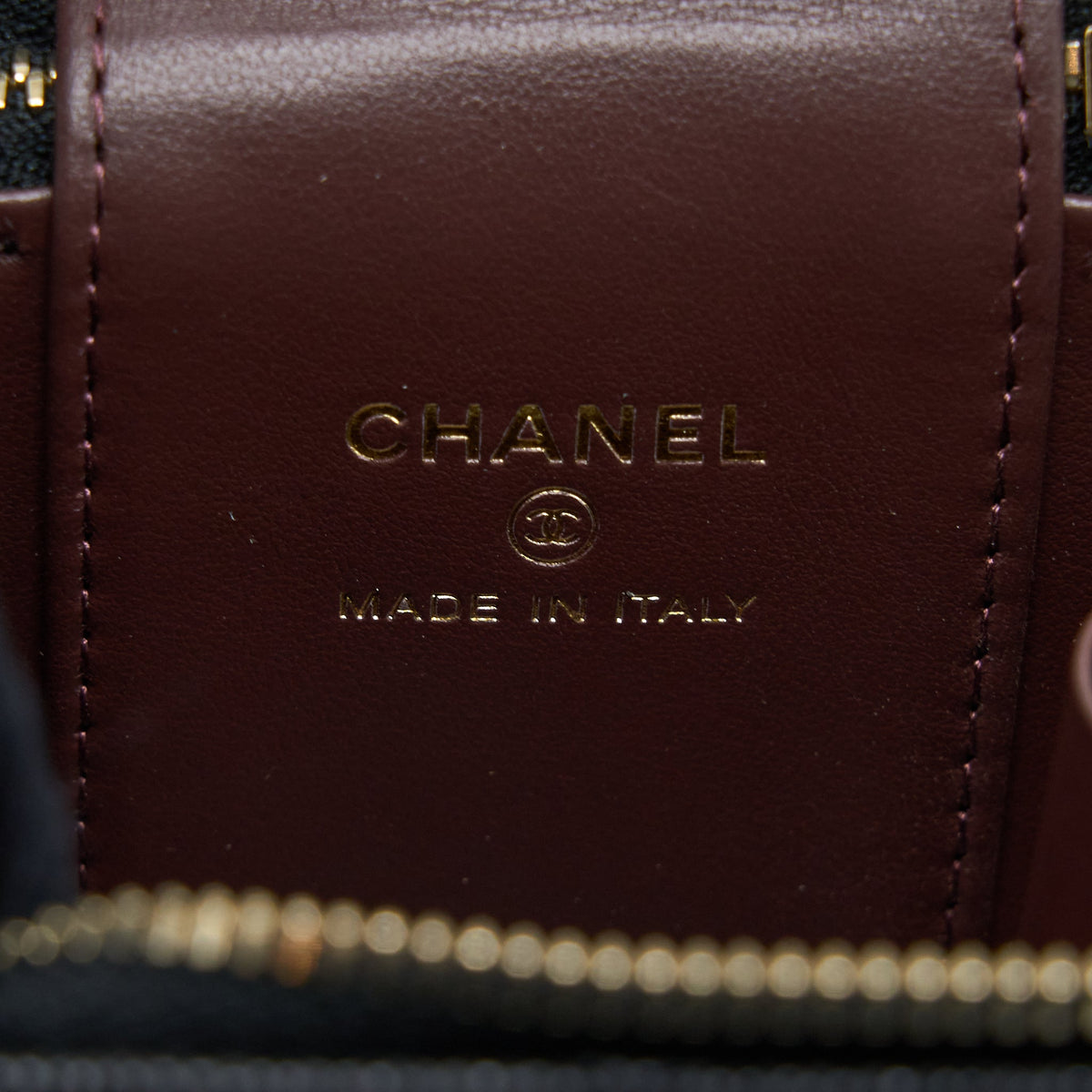 Chanel Mini Vanity with Chain Caviar Black LGHW