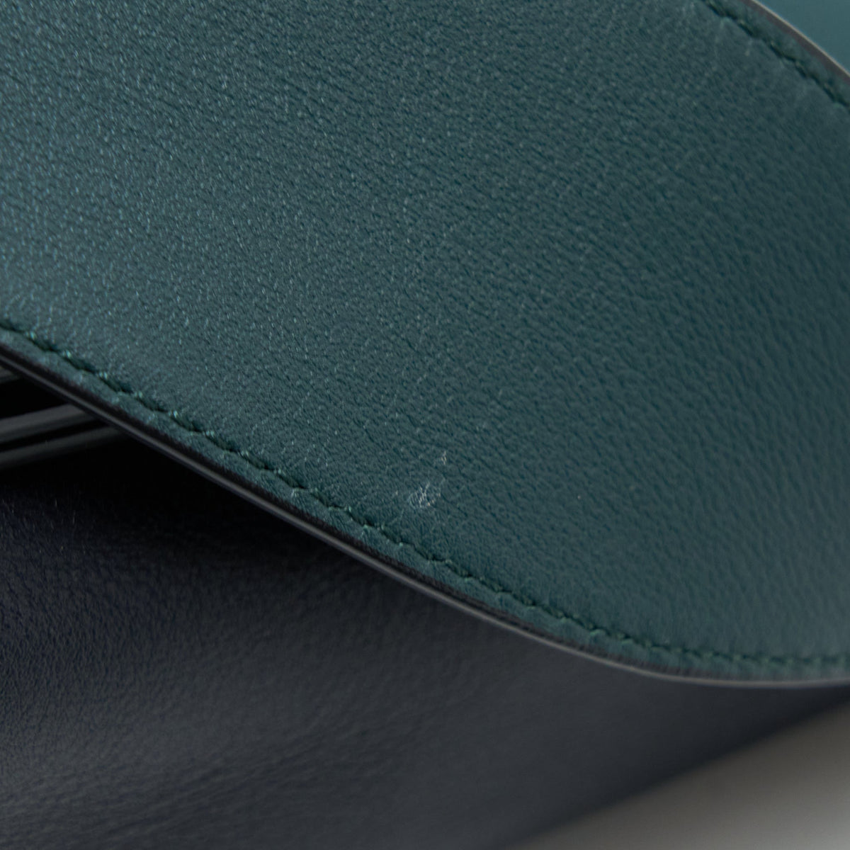 Celine Frame Bag Calfskin Navy/Dark Green GHW