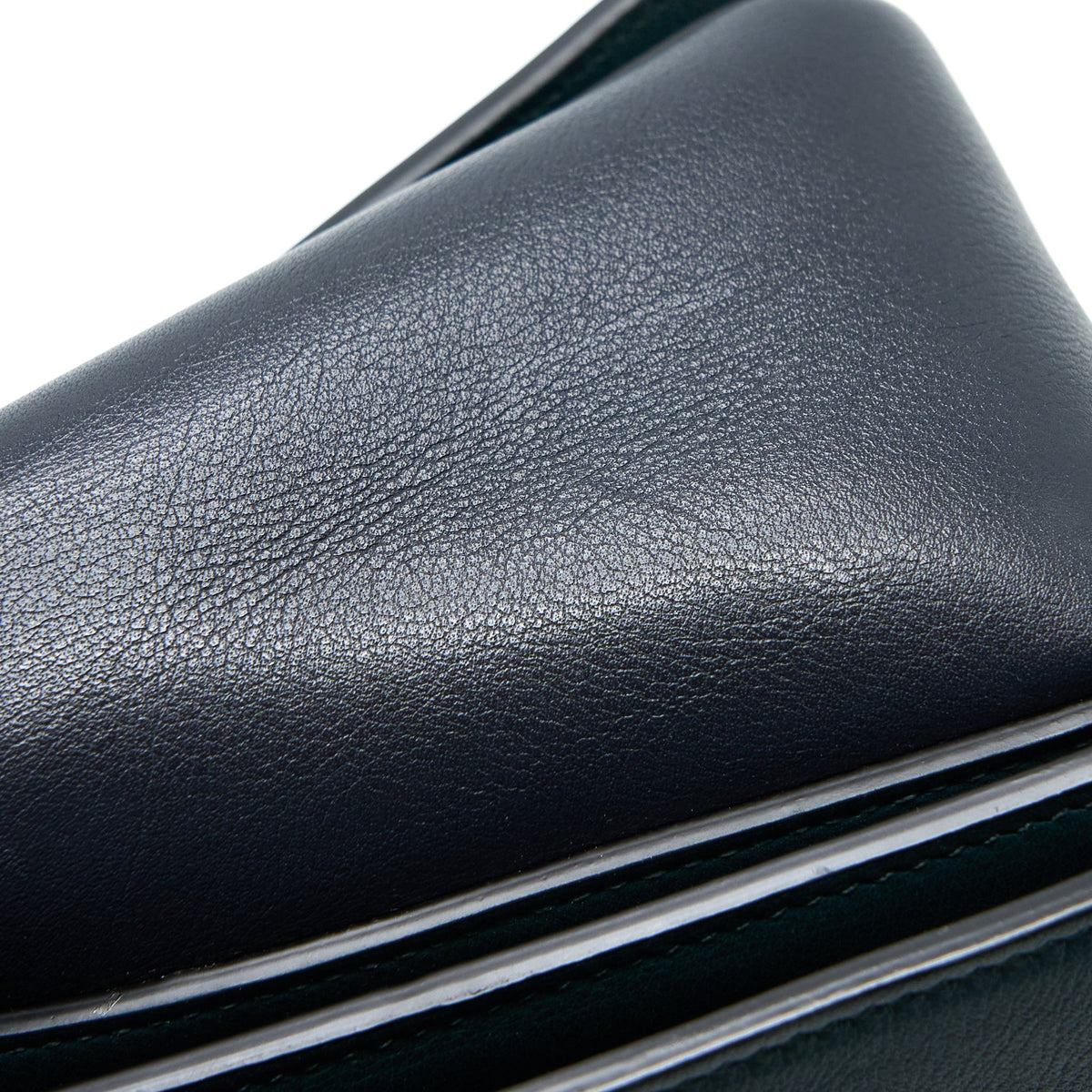 Celine Frame Bag Calfskin Navy/Dark Green GHW