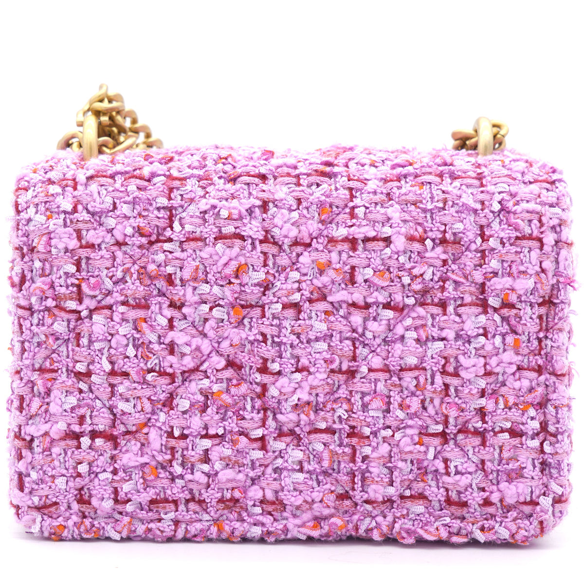Chanel Pink Tweed Card on Chain