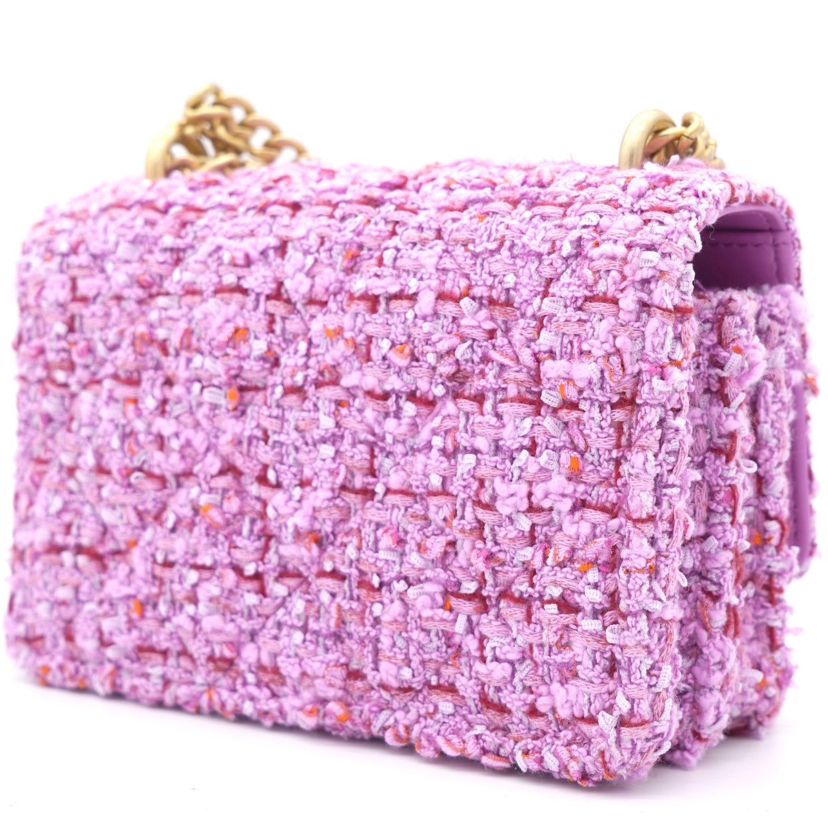 Chanel Pink Tweed Card on Chain