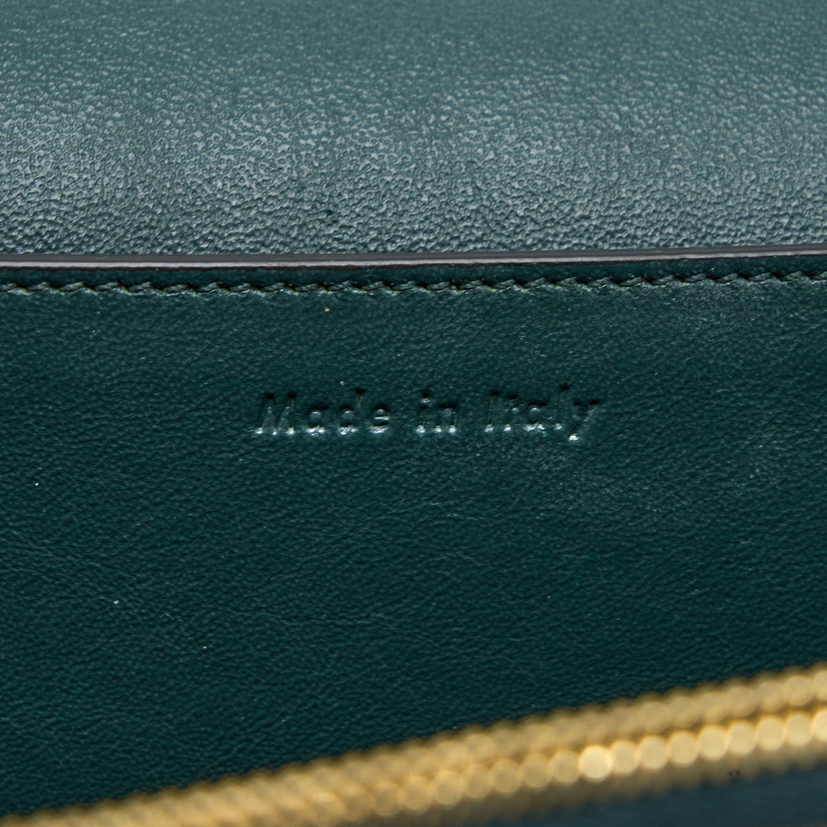 Celine Frame Bag Calfskin Navy/Dark Green GHW