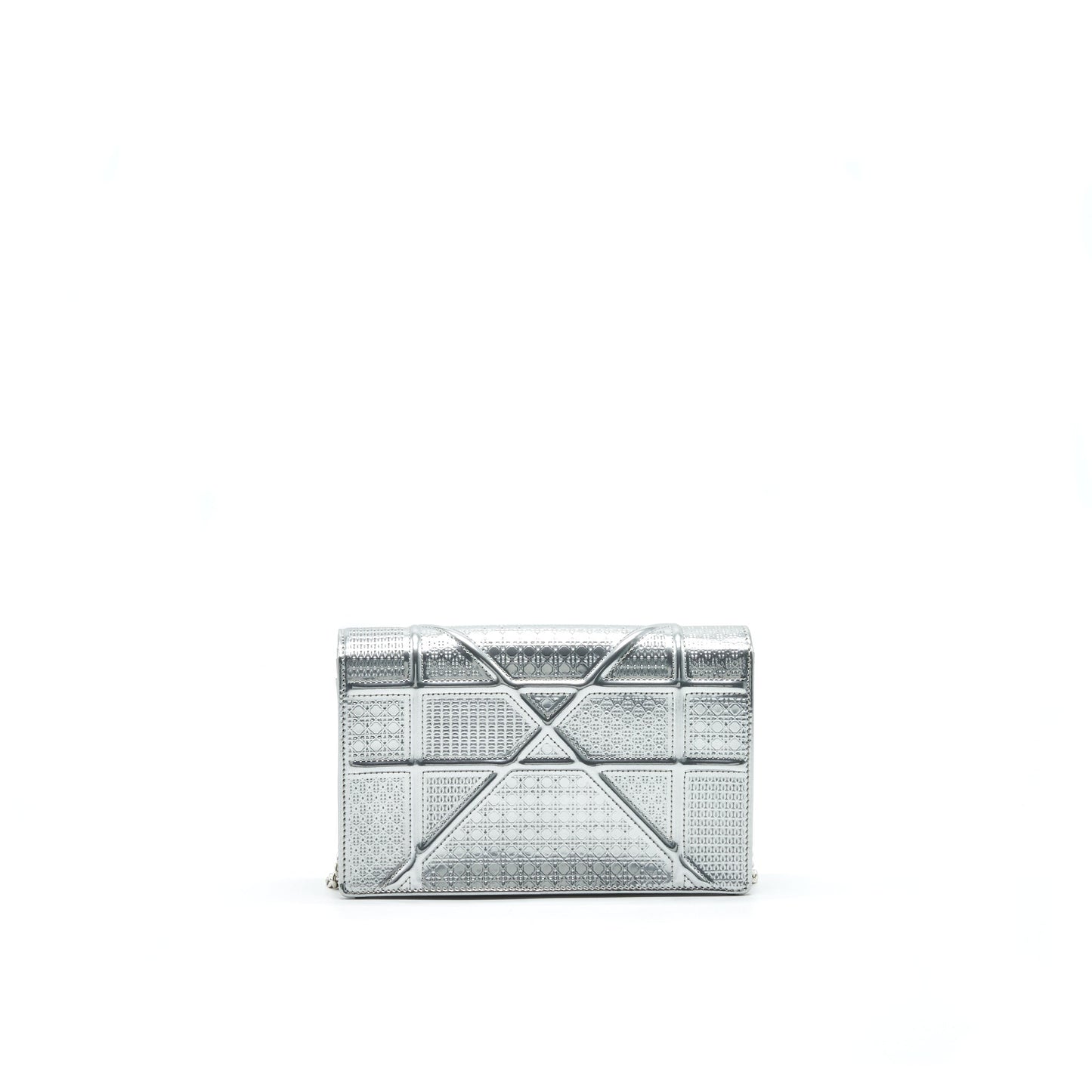 DIOR DIORAMA WALLET ON CHAIN IN SILVER