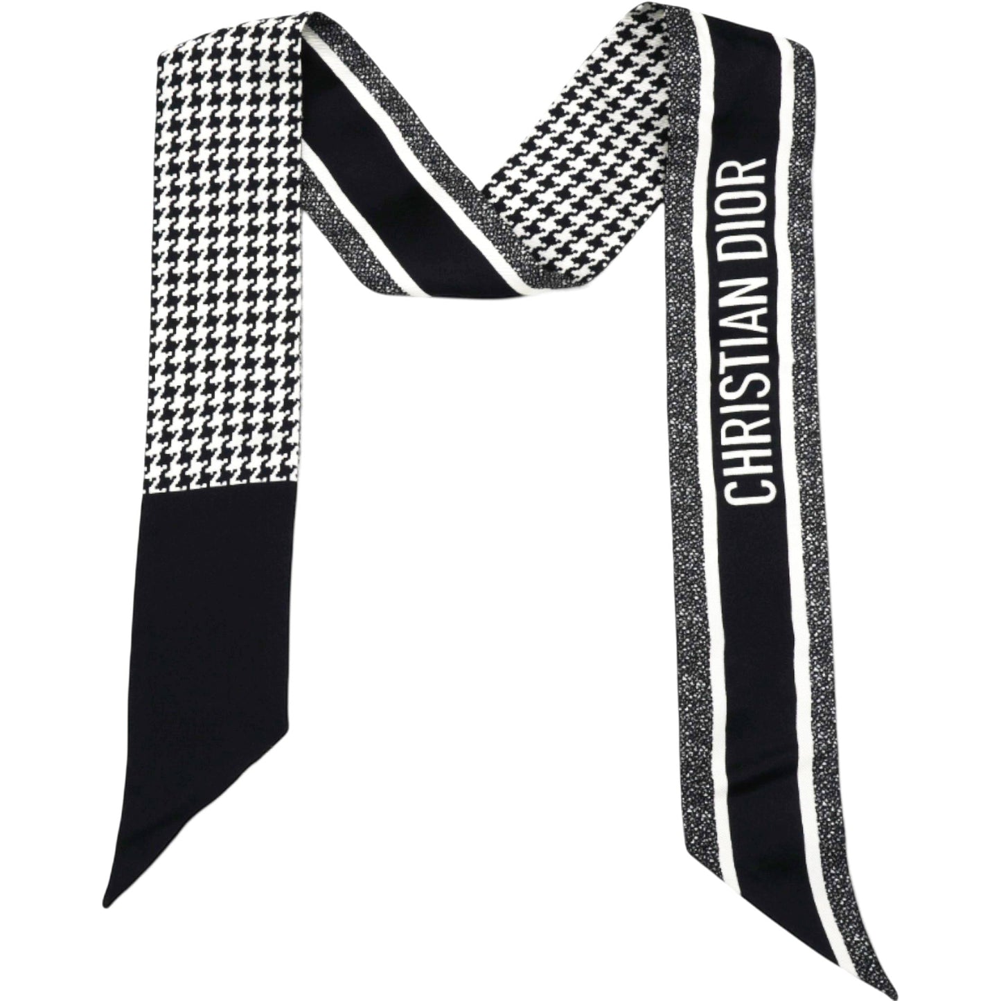 Dior Silk 30 Montaigne Mitzah Scarf Black White