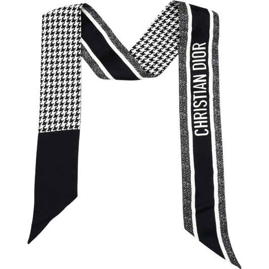 Dior Silk 30 Montaigne Mitzah Scarf Black White