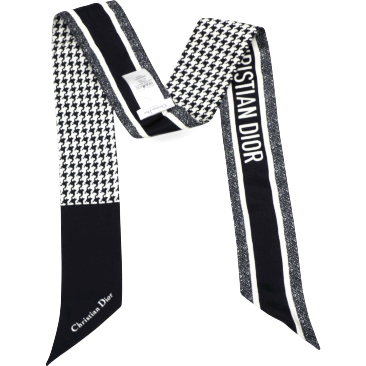 Dior Silk 30 Montaigne Mitzah Scarf Black White