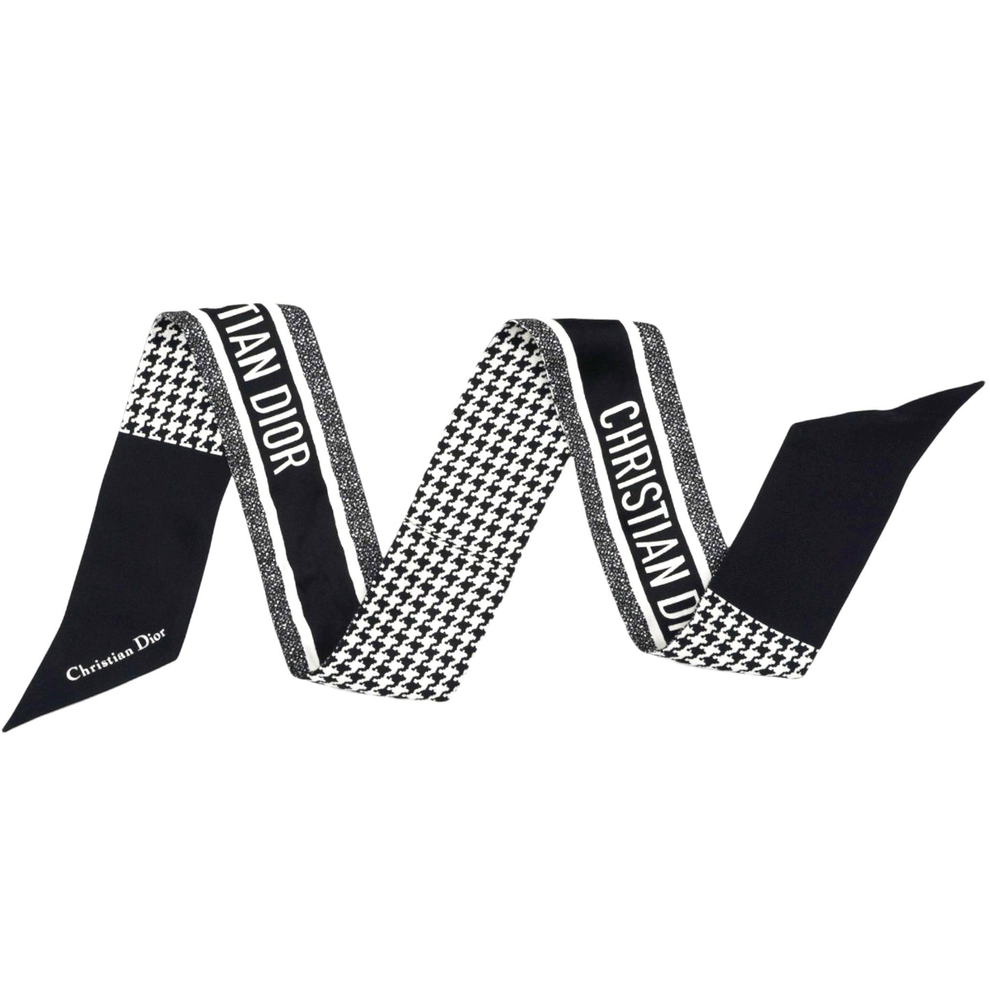 Dior Silk 30 Montaigne Mitzah Scarf Black White