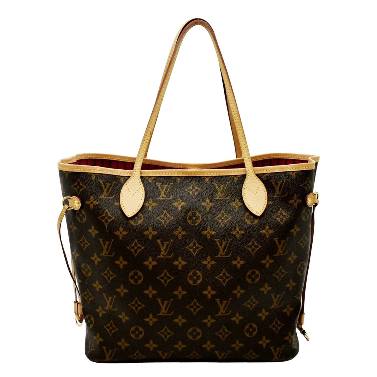 LOUIS VUITTON Neverfull MM Monogram Canvas Tote Bag Brown