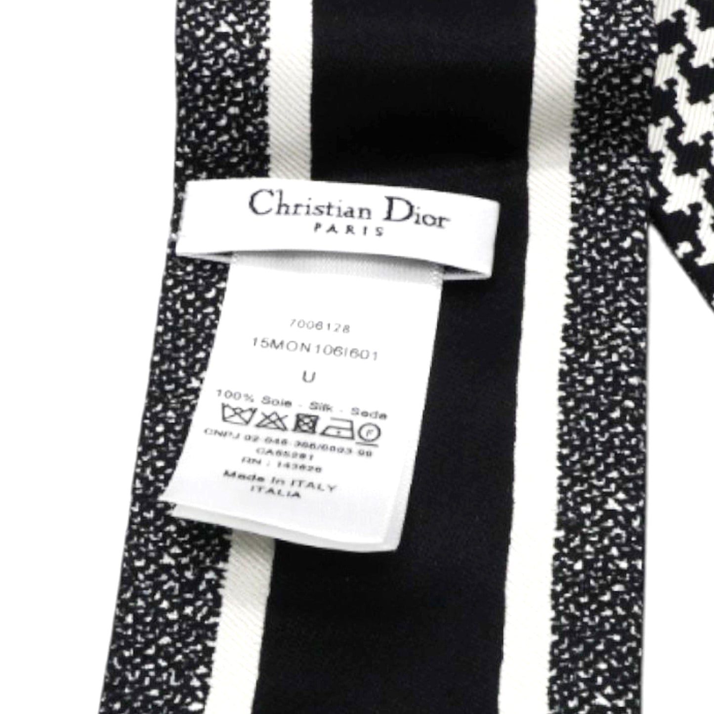 Dior Silk 30 Montaigne Mitzah Scarf Black White