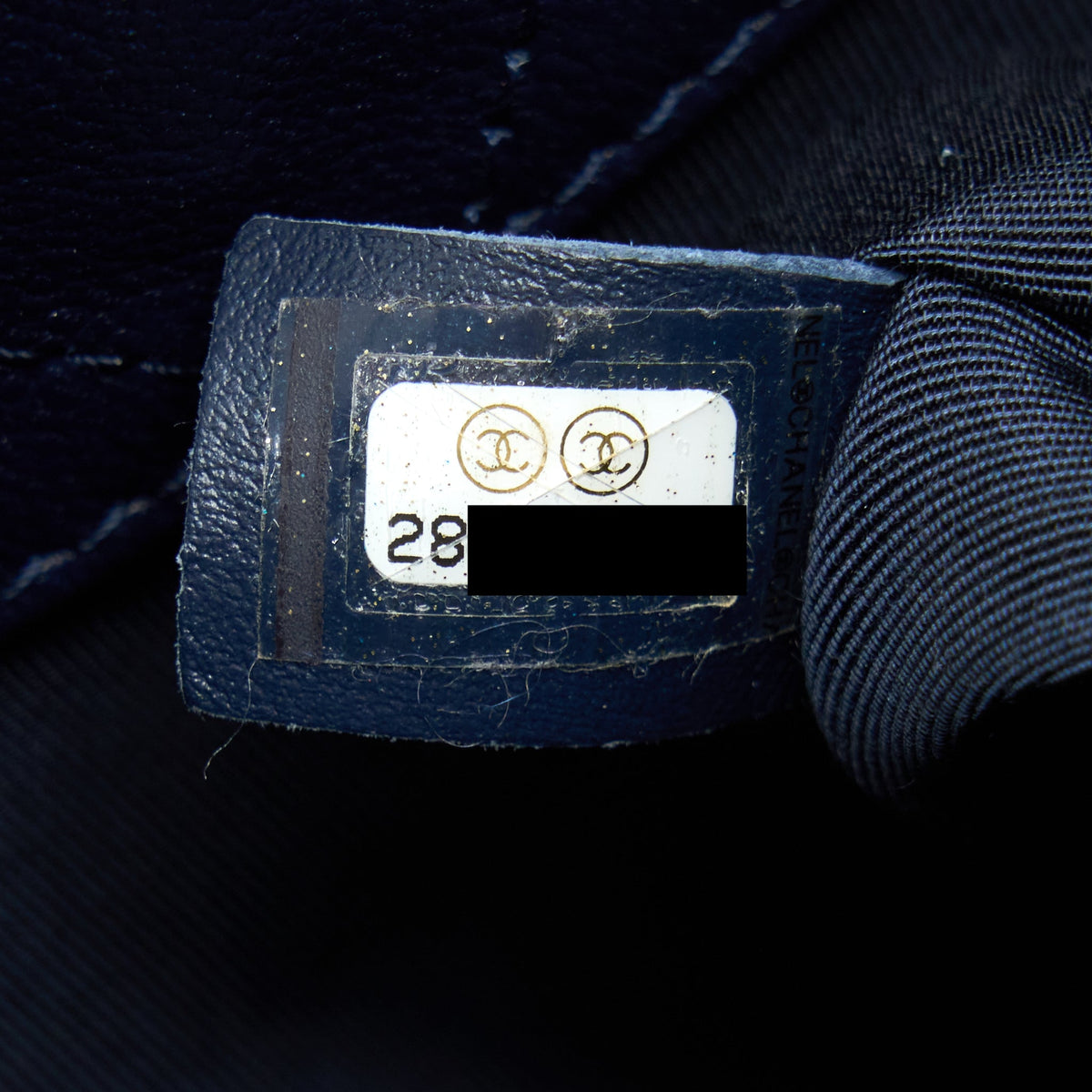 Chanel Top Handle Bucket Bag Caviar Navy Blue LGHW